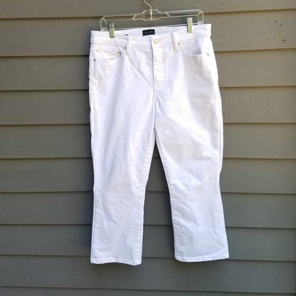 Talbots White Crop Flare Jeans size 10 Petite - Picture 1 of 13